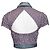 Chaqueta de denim recortada Dsquared2 con mangas a cuadros Multicolor - vista 2