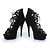 Décolleté Tribute 16 in suede con lacci Saint Laurent Nero - vista 6