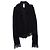 Schwarzer Fransen-Mohair-Cardigan mit Kapuze von Herve Leger.