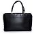 Borsa in pelle nera Gianni Versace con pelliccia Nero
