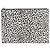 Saint Laurent Clutch in pelle con stampa leopardata bianca e nera Bianco