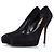 Décolleté platform in suede nero Gucci