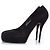 Décolleté platform in suede nero Gucci - vista 2