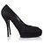 Décolleté platform in suede nero Gucci - vista 5