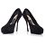 Décolleté platform in suede nero Gucci - vista 6