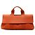 Borsa in pelle Toile Chevron LongMM Valparaiso di Hermès Arancione