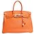 Hermès Borsa Birkin 35 arancione 2010 in pelle Clémence