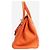 Hermès Borsa Birkin 35 arancione 2010 in pelle Clémence - vista 4