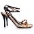Sandalo dorato Gucci con cinturini D'oro Metallico - vista 6