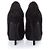 Décolleté platform peep-toe in suede nero Gucci - vista 4