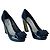 Navyblaue Lackleder-Peeptoe-Pumps von MIU MIU Marineblau - Ansicht 7