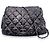 Timeless Chanel Stoff Schultertasche Zeitlos/Klassisch Grau - Ansicht 3