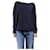 Autre Marque Weit geschnittenes Navyblaues Wollmischpullover - Größe M Marineblau