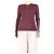 Gabriela Hearst Top de punto berenjena - talla L Burdeos