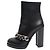 Givenchy Black leather boots with chain front - size EU 36 (UK 3)