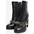 Givenchy Black leather boots with chain front - size EU 36 (UK 3) - view 2