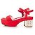 Miu Miu Crystal embellished platform sandals Red - view 2