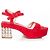 Miu Miu Crystal embellished platform sandals Red - view 6