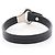 Bracciale in pelle e acciaio inossidabile Louis Vuitton Nero - vista 6