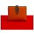 Portafoglio compatto Hermès Béarn in capra Mysore Arancione