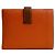 Portafoglio compatto Hermès Béarn in capra Mysore Arancione - vista 3