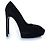 Décolleté Janis in suede nero Saint Laurent - vista 4