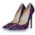 Lila Leder-Python-Pumps von Jimmy Choo