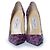 Lila Leder-Python-Pumps von Jimmy Choo - Ansicht 3