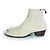 Bottes Wyatt en cuir d'autruche Saint Laurent Blanc - vue 2
