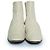 Bottes Wyatt en cuir d'autruche Saint Laurent Blanc - vue 3
