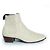 Bottes Wyatt en cuir d'autruche Saint Laurent Blanc - vue 4