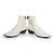 Bottes Wyatt en cuir d'autruche Saint Laurent Blanc - vue 5
