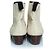 Bottes Wyatt en cuir d'autruche Saint Laurent Blanc - vue 6