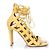 Aquazzura Gelbe Pythonleder Schnürsandalen von Aquazurra. - Ansicht 5