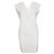 Vestido blanco sin mangas IRO con borde de cuero