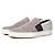 Graue Leder Slip-On Sneakers von Lanvin.