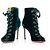 Botines de terciopelo verde Giuseppe Zanotti. - vista 3