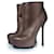 Bottines en cuir Tribute Yves Saint Laurent Marron  - vue 1
