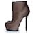 Bottines en cuir Tribute Yves Saint Laurent Marron  - vue 2