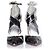 Balmain Cross strap ankle heels Black - view 5