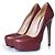 Décolleté a piattaforma rossi Prada Rosso Bordò