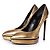 Décolleté con piattaforma dorata Saint Laurent D'oro Metallico