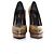 Décolleté con piattaforma dorata Saint Laurent D'oro Metallico - vista 5