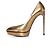 Décolleté con piattaforma dorata Saint Laurent D'oro Metallico - vista 7
