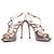 Jimmy Choo Sandalen aus bronzefarbenem Pythonleder. Metallisch - Ansicht 3