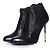 Tom Ford Black Gold Stiletto-Ankle Boots. Schwarz