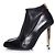 Tom Ford Black Gold Stiletto-Ankle Boots. Schwarz - Ansicht 2