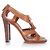 Sandalias Marrakech de cuero marrón Gucci Castaño - vista 5