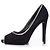 Décolleté peep toe in suede nero Giuseppe Zanotti - vista 2