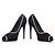 Décolleté peep toe in suede nero Giuseppe Zanotti - vista 3